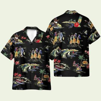 Aloha Hula Girls Dance On The Beach Hawaiian Shirt | Newhawaiianshirts DE