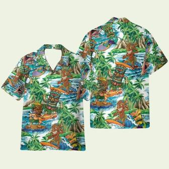 Aloha Summer Tiki Tiki Surfing Hawaiian Shirt | Newhawaiianshirts DE