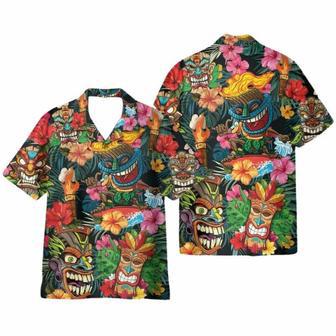 Aloha Summer Tiki Tiki Surfuring Hawaiian Shirt | Newhawaiianshirts CA