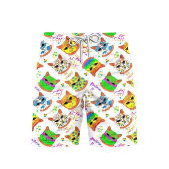 Amazing Hippie Be Cat And Believe It LGBT LGBTQ Be Yourself Beach Shorts For Men | Newhawaiianshirts AU