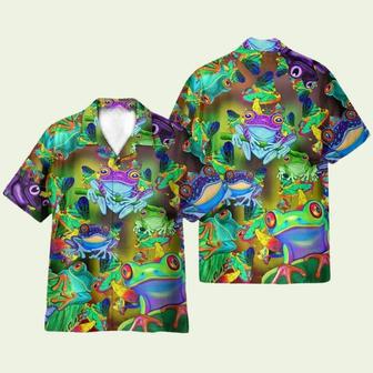 Amazing Hippie Frogs And Mushrooms Hawaiian Shirt | Newhawaiianshirts AU