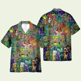 Amazing Hippie Weed And Mushroom Hawaiian Shirt | Newhawaiianshirts