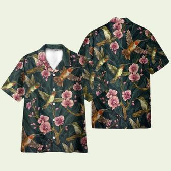 Amazing Hummingbirds Tropical Flower Pattern Hawaiian Shirt | Newhawaiianshirts AU