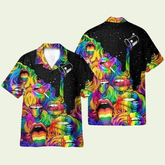 Amazing Lgbt Pride Lip Licking Hawaiian Shirt | Newhawaiianshirts