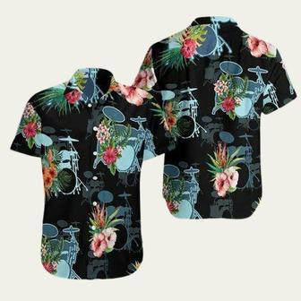 Amazing Musical Instruments Drum Floral Hawaiian Shirt | Newhawaiianshirts DE