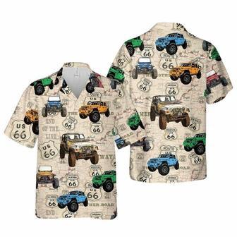 Amazing Rout 66 Jeep Hawaiian Shirt | Newhawaiianshirts CA