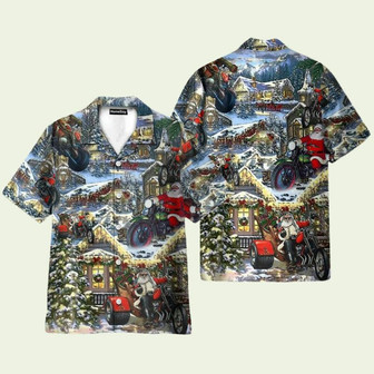 Amazing Santa Biker Funny Hawaiian Shirt | Newhawaiianshirts