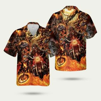 Amazing Skull Motorcycle Racing Hawaiian Shirt | Newhawaiianshirts UK