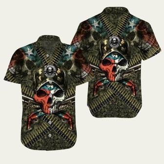 Amendment 1789 Texass Original Homeland Security Skull Hawaiian Shirt | Newhawaiianshirts AU