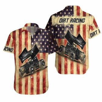 American Flag Dirt Racing Hawaiian Shirt | Newhawaiianshirts DE