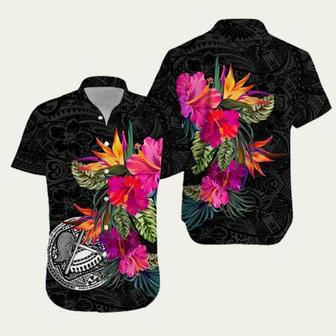 American Samoa Polynesian Hibiscus Matching Dress And Hawaiian Shirt | Newhawaiianshirts AU