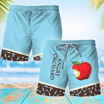 Angry Orchard Bottle Pattern Swim Trunks | Newhawaiianshirts CA