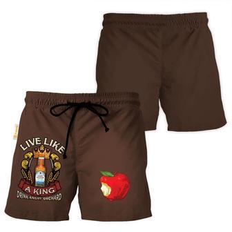 Angry Orchard Brown Basic Swim Trunks | Newhawaiianshirts CA