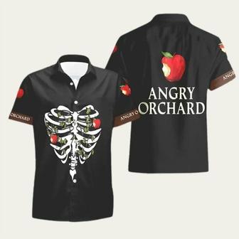 Angry Orchard Chest Bone Halloween Hawaiian Shirt | Newhawaiianshirts CA