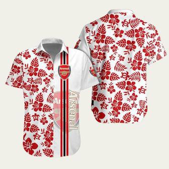 Arsenal Fc Red White Hawaiian Shirt | Newhawaiianshirts