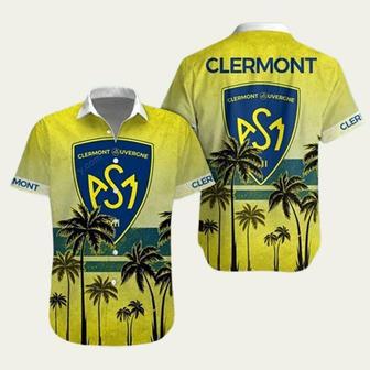 Asm Clermont Auvergne Coconut Yellow Hawaiian Shirt | Newhawaiianshirts UK