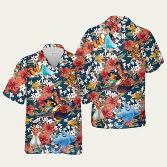 Asmine Abu Genie Rajah Aladdin Disney Hawaiian Shirt | Newhawaiianshirts CA