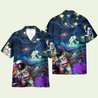 Astronaut In The Galaxy Hawaiian Shirt | Newhawaiianshirts CA