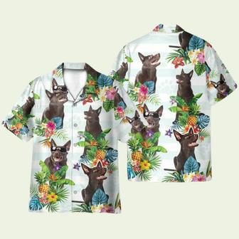 Australian Kelpie Dog Tropical Flower Hawaiian Shirt | Newhawaiianshirts CA