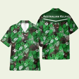 Australian Kelpie Green Floral Pattern Hawaiian Shirt | Newhawaiianshirts DE