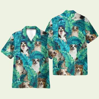 Australian Shepherd Floral Style Hawaiian Shirt | Newhawaiianshirts UK