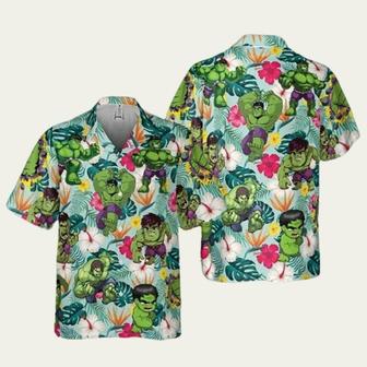 Avengers Marvel Marvel Hulk Pattern Hawaiian Shirt | Newhawaiianshirts CA