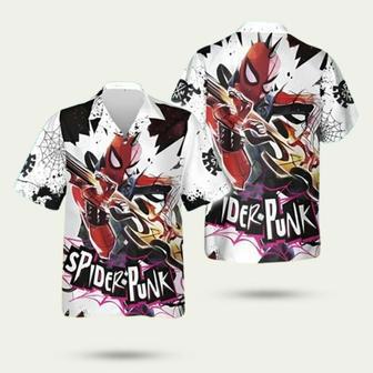 Avengers Spider Man Tropical Spider Punk Hawaiian Shirt | Newhawaiianshirts