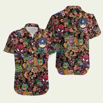 Avengers Thin Tumbler Captain America Hulk Spider Man Hawaiian Shirt | Newhawaiianshirts DE