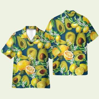 Avocado And Lemon Fruits Hawaiian Shirt | Newhawaiianshirts CA