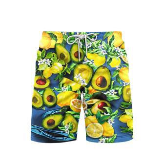 Avocado Tropical Fruits Beach Shorts For Men | Newhawaiianshirts CA