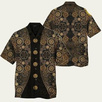 Awesome Mechanic Vintage Gold Hawaiian Shirt | Newhawaiianshirts UK