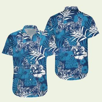 Awesome Team Roping Blue Tropical Combo Hawaiian Shirt | Newhawaiianshirts AU