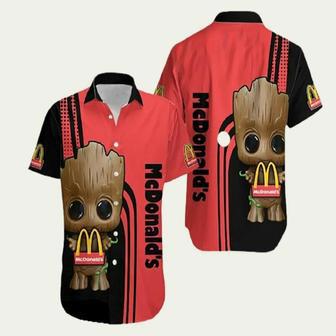 Baby Groot Cute Mcdonalds Logo Hawaiian Shirt | Newhawaiianshirts CA