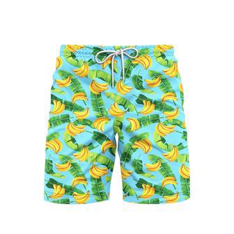 Banana Leaves Pattern Beach Shorts For Men | Newhawaiianshirts UK