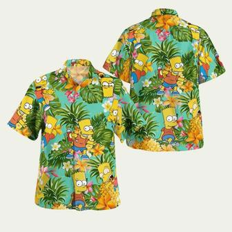 Bart Simpson Pineapple Tropical Hawaiian Shirt | Newhawaiianshirts