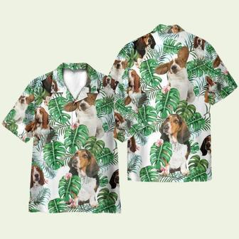 Basset Hound Dog Tropical Plant Hawaiian Shirt | Newhawaiianshirts