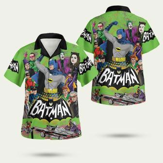 Batman Heros Villains Batmobile Hawaiian Shirt | Newhawaiianshirts UK