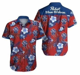 Beach Pabst Blue Ribbon Full Hawaiian Shirt | Newhawaiianshirts