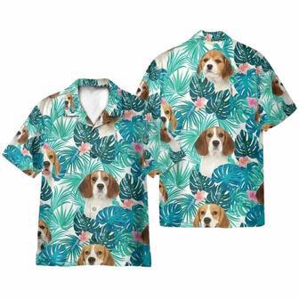 Beagle In Tropical Green Leaves Hawaiian Shirt | Newhawaiianshirts AU