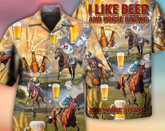 Beer And Horse Hawaiian Shirt, Beer And Horse Racing On The Steppe, Hawaii Shirt Party Summer, Hawaiian Set Gift, Gift For Her. Summer Gifts | Newhawaiianshirts DE