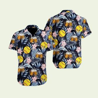 Beer And Softball Aloha Hawaiian Shirt | Newhawaiianshirts DE