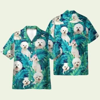 Bichon Frise Floral Pattern Hawaiian Shirt | Newhawaiianshirts