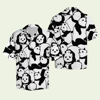 Black And White Cute Panda Hawaiian Shirt | Newhawaiianshirts CA