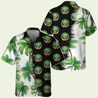 Black Jagermeister Match Palm Trees Hawaiian Shirt | Newhawaiianshirts CA