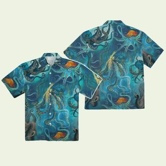 Blue Ocean Octopus Hawaiian Shirt | Newhawaiianshirts AU