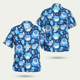 Blue Water Pokemon Hawaiian Shirt | Newhawaiianshirts DE