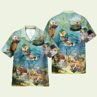 Books Make Otter Day Funny Hawaiian Shirt | Newhawaiianshirts AU