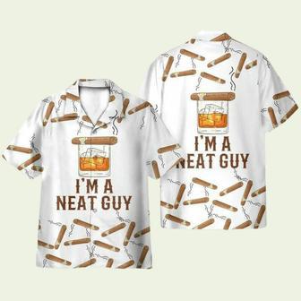 Bourbon Whiskey Cigars Im A Neat Guy Hawaiian Shirt | Newhawaiianshirts CA