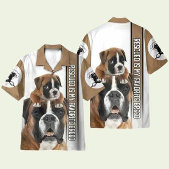 Boxer Rescued Is My Favorite Breed Hawaiian Shirt | Newhawaiianshirts