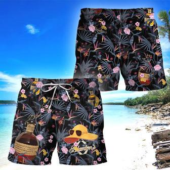 Brown Blanton's Floral Summer Swim Trunks | Newhawaiianshirts UK